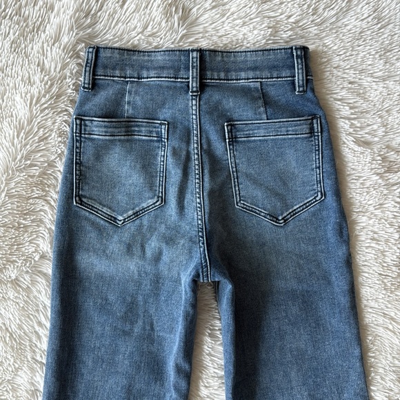 FAHERTY wide leg jean stretch terry patch pocket ankle pant  size 24 - Picture 5 of 13